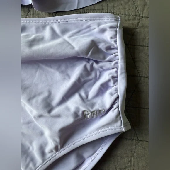 NWT Rad Swimwear Saidee Lilac Smocked Peplum Tankini Bathing Suit Top M Bottom L - Picture 11 of 15